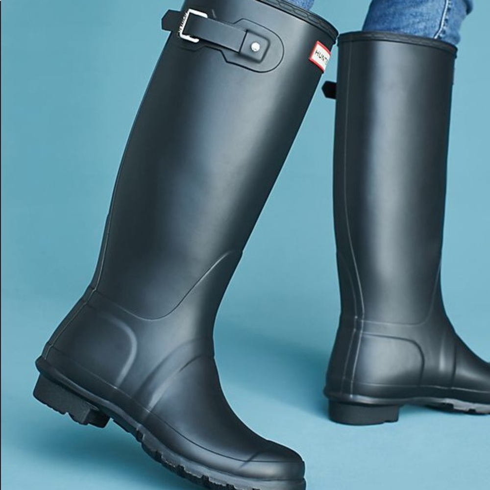 HUNTER NWOT Original Tall Hunter Boots- Black W 9